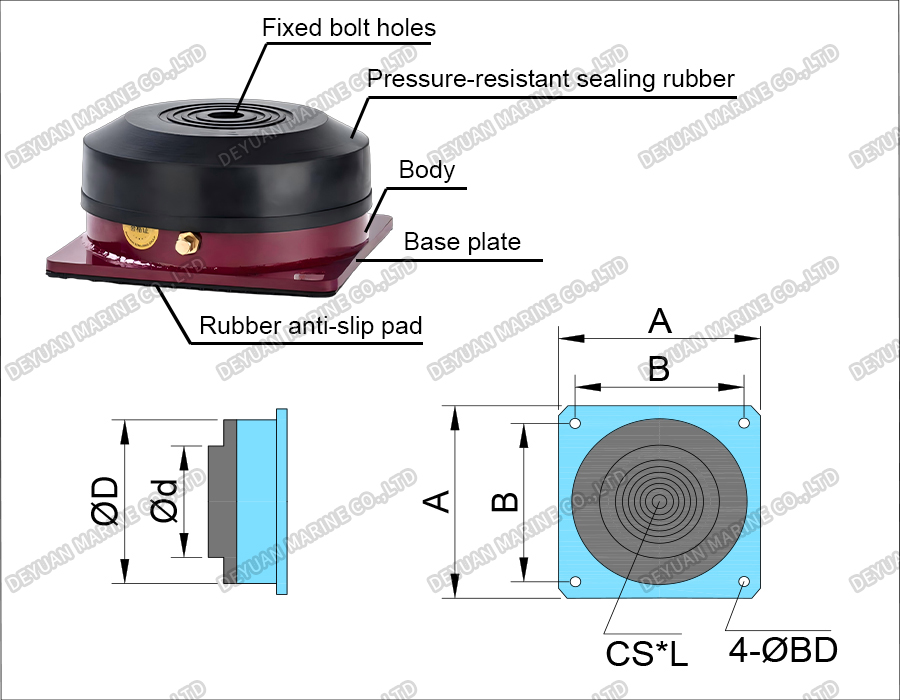 KQJZ-A Type Rubber Air Spring-DEYUAN MARINE6