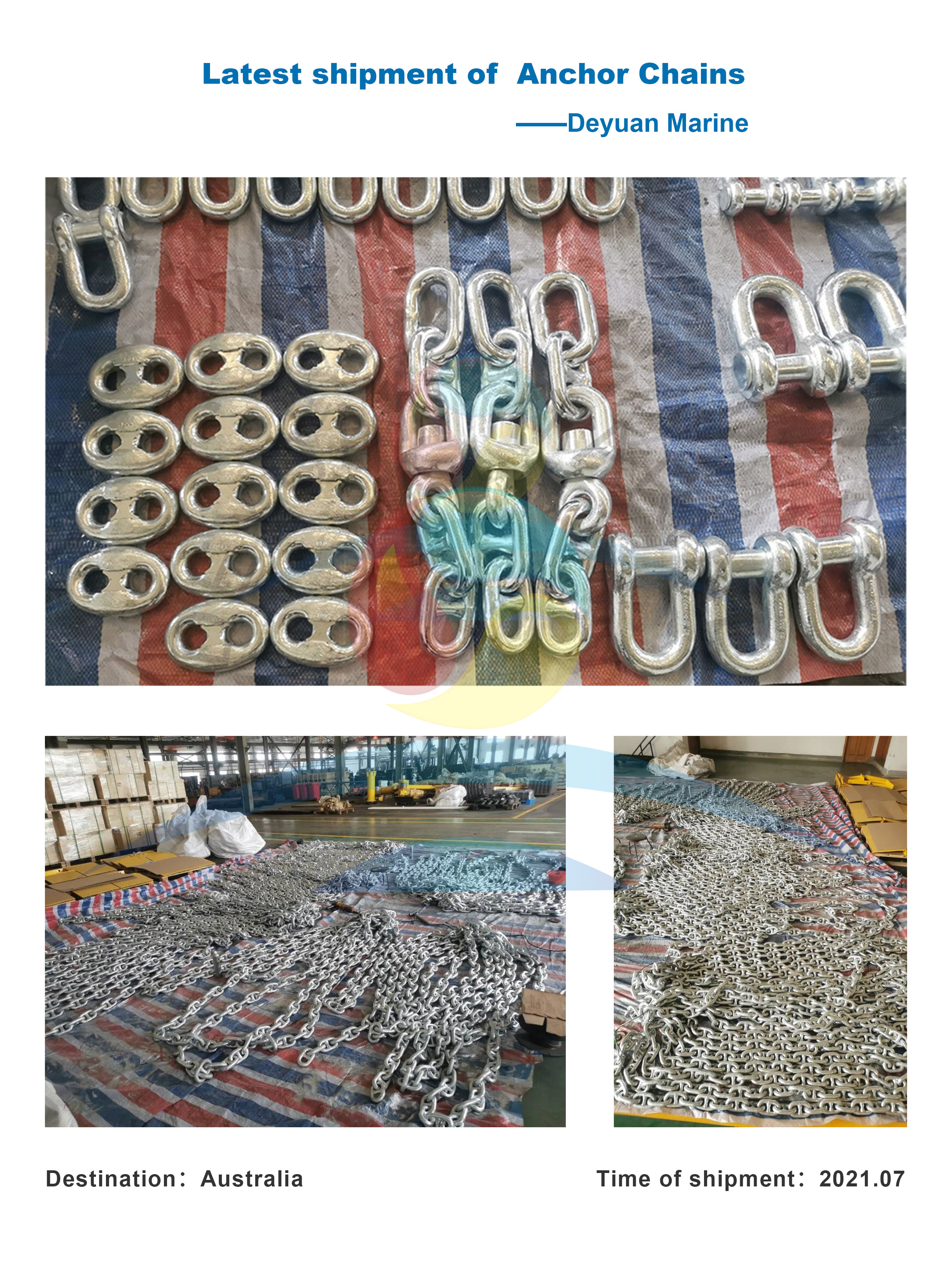 Sharing Latest Delivery Photo--Marine anchor chains