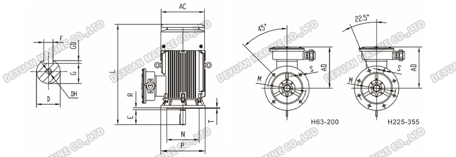 YB2-H Series Flameproof Three Phase Asynchronous Motor-DEYUAN MARINE9