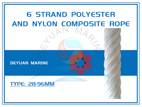 6 Strand Polyester and Nylon Composite Rope