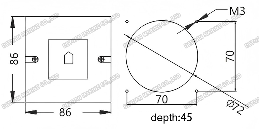 ZD-2B Telephone Terminal Box-DEYUAN MARINE2