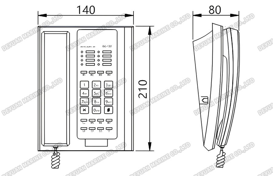 HAC-100T Desk-type Auto Telephone-DEYUAN MARINE2.