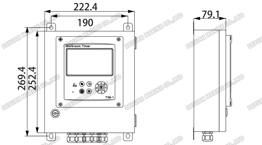 TIM-1 Wall Type Workroom Timer-DEYUAN MARINE2