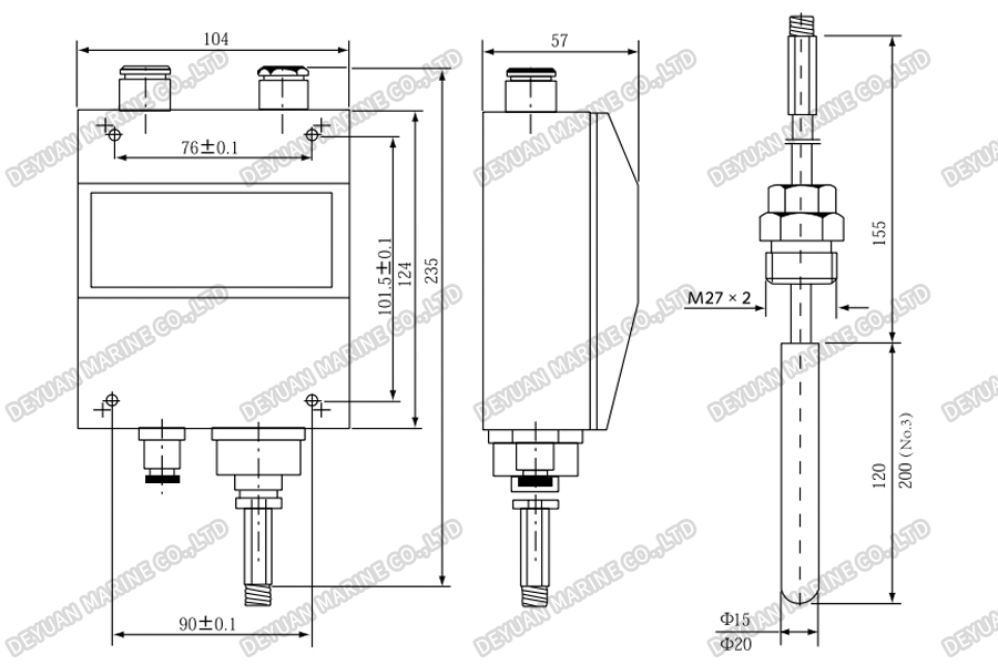 WTZK Type Temperature Controller-DEYUAN MARINE2