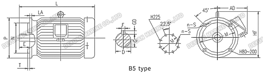 Y-H Series Three Phase Marine Motor-DEYUAN MARINE8