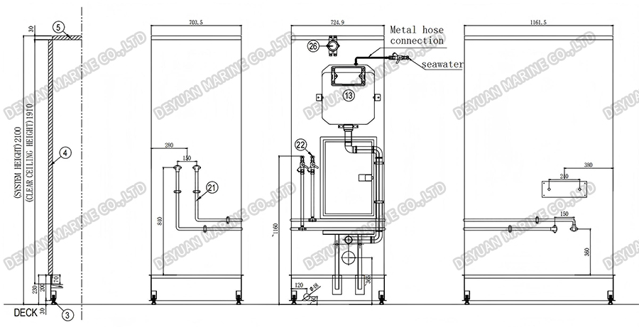 Marine Wet Sanitary Unit T3Type-DEYUAN MARINE6