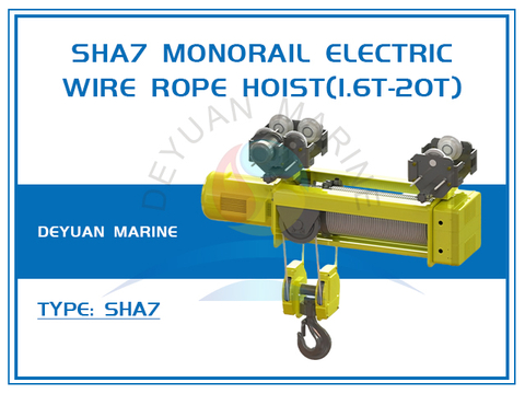 SHA7 Monorail Electric Wire Rope Hoist(1.6t-20t) 