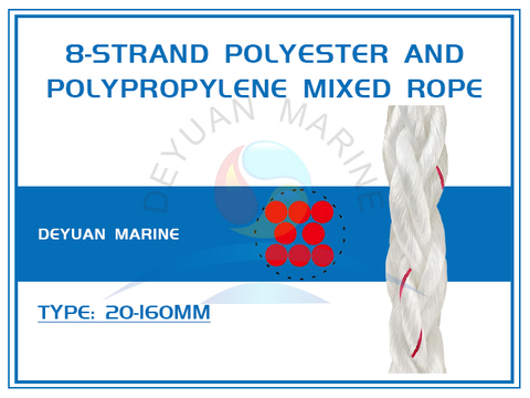 8-Strand Polyester And Polypropylene Mixed Rope