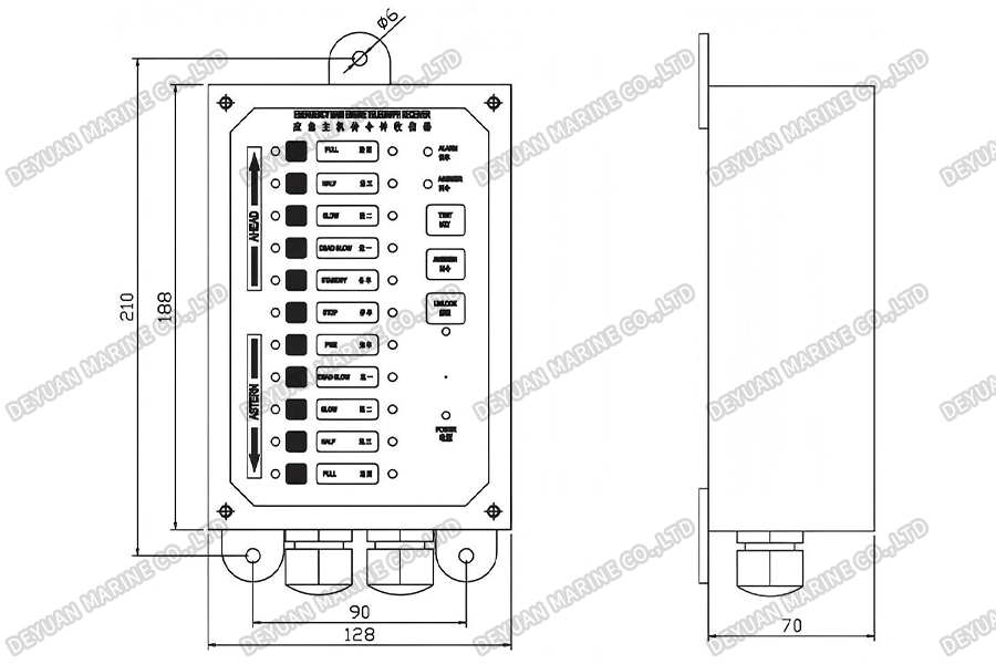 CL-R Engine Telegraph Receiver-DEYUAN MARINE2