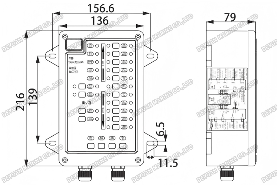 CL-R,II Engine Telegraph Receiver-DEYUAN MARINE2