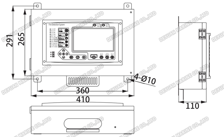 JBS-MA,S Wall Type Addressable Fire Alarm Controller-DEYUAN MARINE2