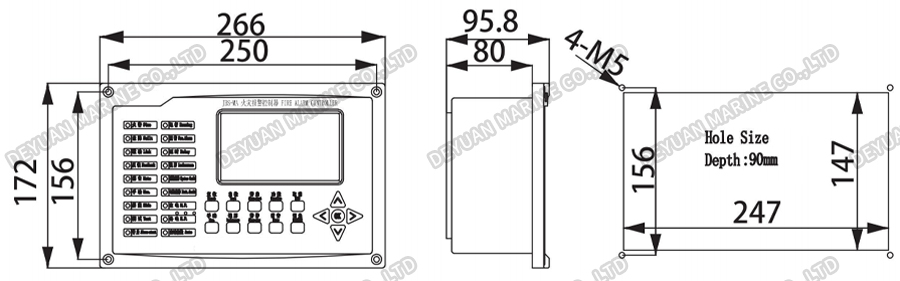 JBS-MA Addressable Fire Alarm Controller-DEYUAN MARINE2