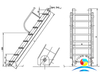 High Quality Marine Steel Engine Room Inclined Ladder For Ship