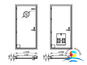 Marine A60 Steel Fireproof Door With CCS Approval For Ship