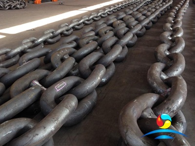 Blacking Painting RQ4 Grade Offshore Stud Link Mooring Anchor Chain