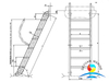 Marine Aluminium Inclined Ladder For Boat With CCS Approval