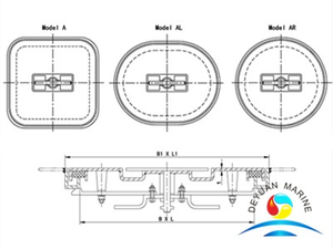 Marine Boat Sunk Type Weathertight Steel Hatch Cover